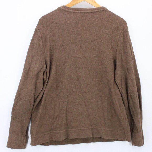 LRL Lauren Jeans Co. Ralph Lauren Shirt Mens Brown Pullover Long Sleeve XL - Picture 7 of 9